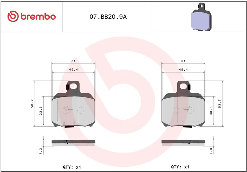 BREMBO BRAKE PAD GENUINE SINTER