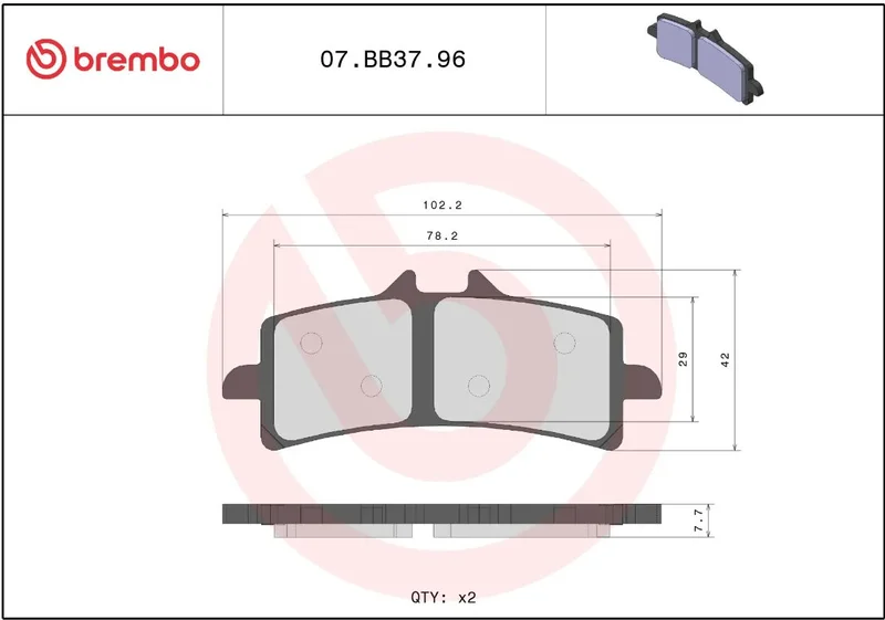 BREMBO BRAKE PAD GENUINE SINTER