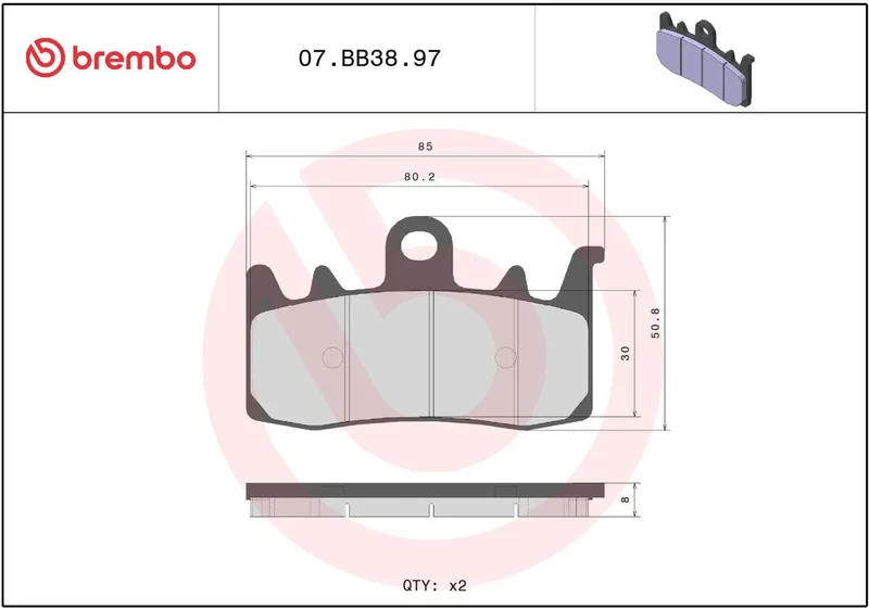 BREMBO BRAKE PAD GENUINE SINTER