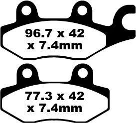 EBC BRAKE PAD FA-TT SERIES CARBON FIBER OFFROAD