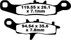 EBC BRAKE PAD FA-TT SERIES CARBON FIBER OFFROAD