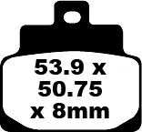 EBC BRAKE PAD SFA SERIES ORGANIC