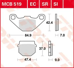 TRW BRAKE PAD ALLROUND ORGANIC STANDARD