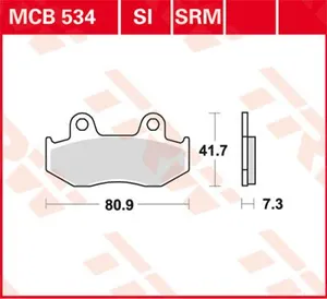 TRW BRAKE PAD ALLROUND ORGANIC STANDARD
