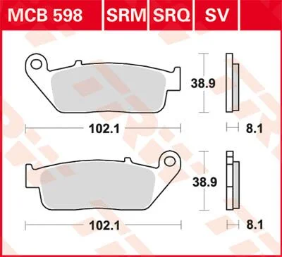 TRW BRAKE PAD ALLROUND ORGANIC STANDARD