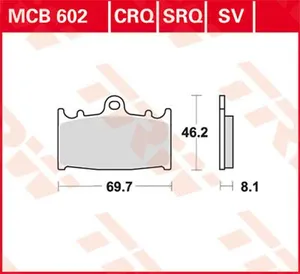 TRW BRAKE PAD CRQ HYPER-CARBON RACING