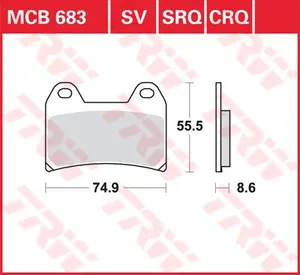 TRW BRAKE PAD ALLROUND ORGANIC STANDARD