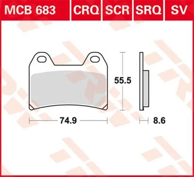 TRW BRAKE PAD ALLROUND ORGANIC STANDARD
