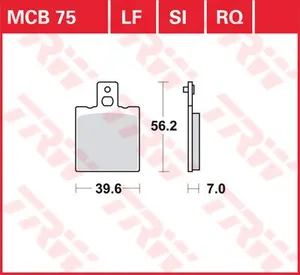TRW BRAKE PAD ALLROUND ORGANIC STANDARD