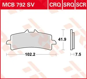 TRW BRAKE PAD CRQ HYPER-CARBON RACING