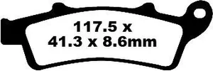 EBC BRAKE PAD SFA-HH SERIES SINTERED METAL