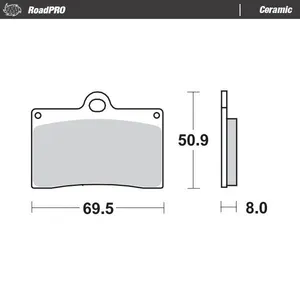 MOTO-MASTER BRAKE PAD CERAMIC