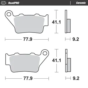MOTO-MASTER BRAKE PAD CERAMIC