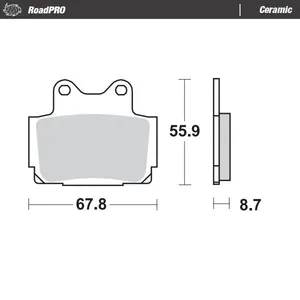 MOTO-MASTER BRAKE PAD CERAMIC