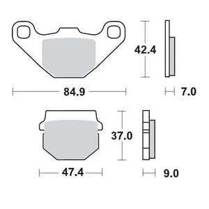 MOTO-MASTER BRAKE PAD CERAMIC