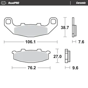 MOTO-MASTER BRAKE PAD CERAMIC