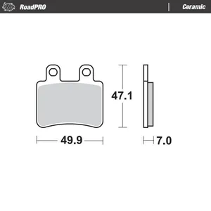 MOTO-MASTER BRAKE PAD CERAMIC