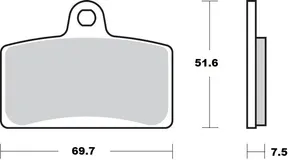 MOTO-MASTER BRAKE PAD CERAMIC