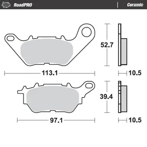 MOTO-MASTER BRAKE PAD ROADPRO CERAMIC