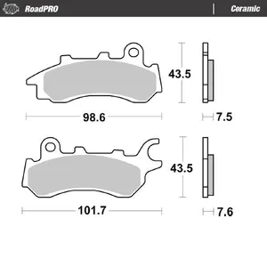 MOTO-MASTER BRAKE PAD CERAMIC