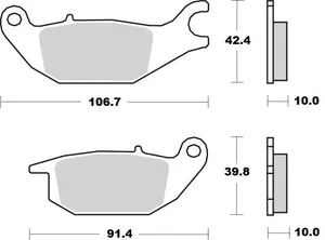 MOTO-MASTER BRAKE PAD CERAMIC
