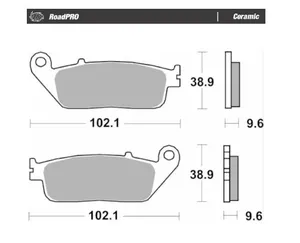 MOTO-MASTER BRAKE PAD ROADPRO CERAMIC