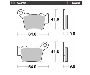 MOTO-MASTER BRAKE PAD ROADPRO CERAMIC