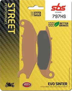 SBS BRAKE PAD HS SINTERED STREET