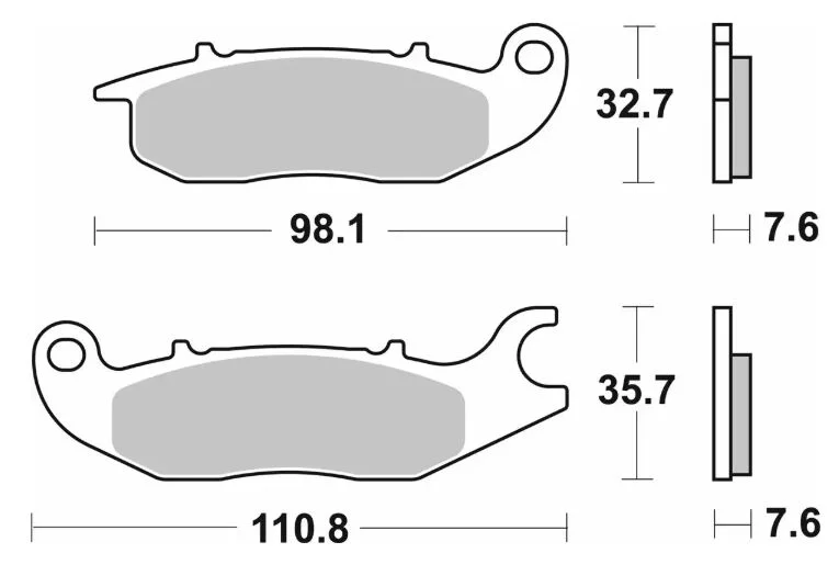 SBS BRAKE PAD HS SINTERED STREET