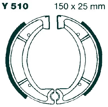 EBC BRAKE SHOE WATER GROOVED SERIES ORGANIC