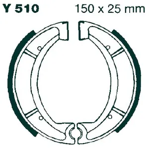 EBC BRAKE SHOE WATER GROOVED SERIES ORGANIC
