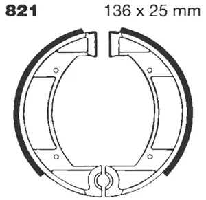 EBC BRAKE SHOE WATER GROOVED SERIES ORGANIC