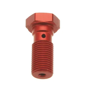 TRW BANJO BOLT, M10X1.25, ALUMINIUM, RED
