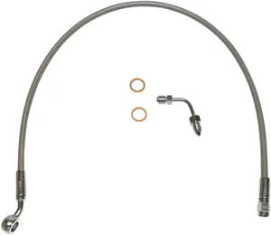 Magnum Shielding XR Upper Brake Line with Adapter<br><ul><li>Designed to be compatible with Harley-Davidson® ABS requirements for stock and alternate length brake lines</li><li>Manufactured with an enhanced construction for extreme braking response and durability</li><li>AN-3 connections for easy installations</li><li>Assembled in the U.S.A.</li></ul>