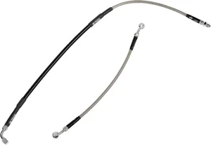 MOOSE OFFROAD HARD-PARTS Stainless Steel Braided Brake Line Pair