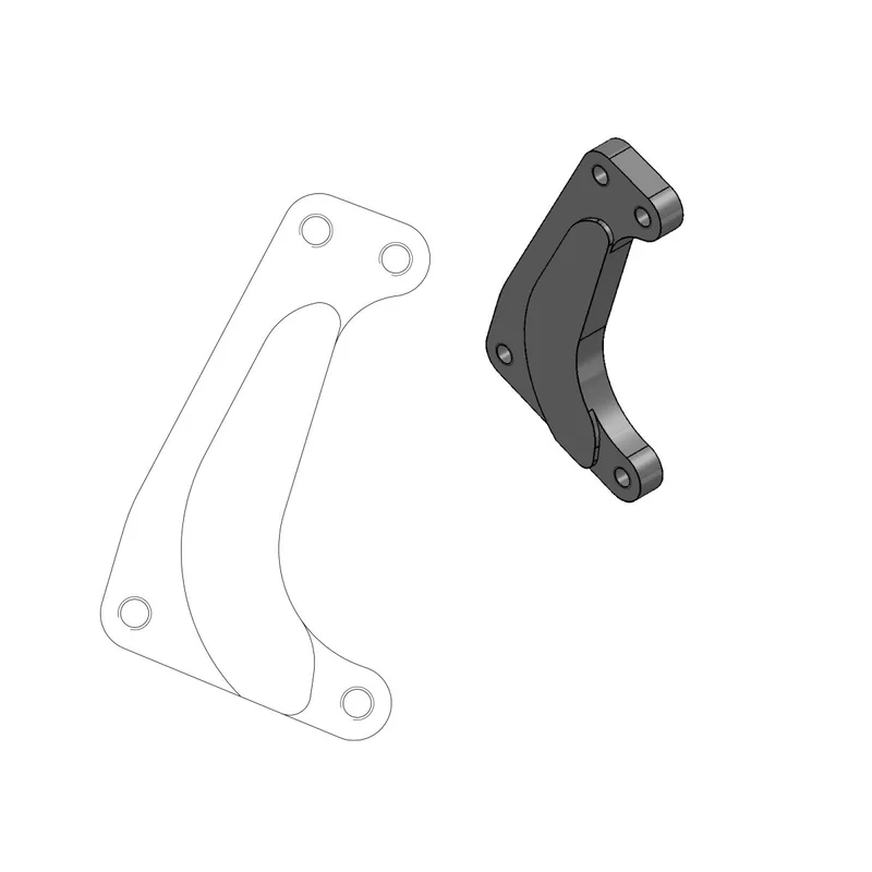 MOTO-MASTER RELOCATION BRACKET BRAKE CALIPER SM RACING 320MM