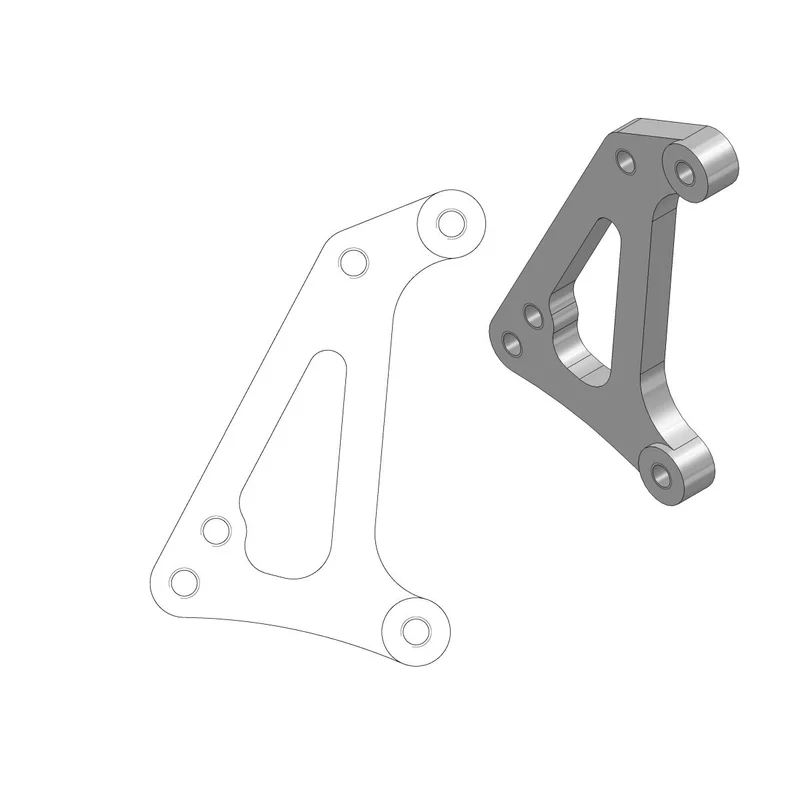 MOTO-MASTER RELOCATION BRACKET BRAKE CALIPER SM RACING 320MM