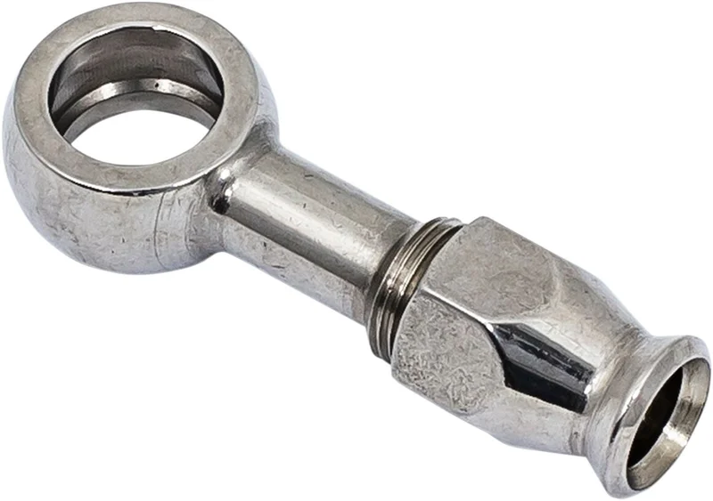 Goodridge 3/8" (10mm) banjo fitting straight. Stainless