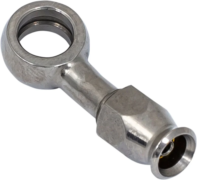 Goodridge 3/8" (10mm) banjo fitting 20 degree bend. SS