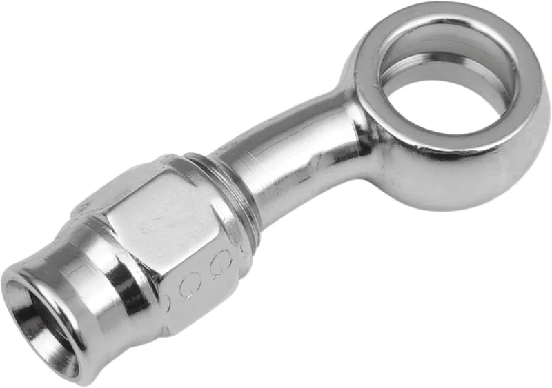 Goodridge 3/8" (10mm) banjo fitting 20 degree side bend. SS