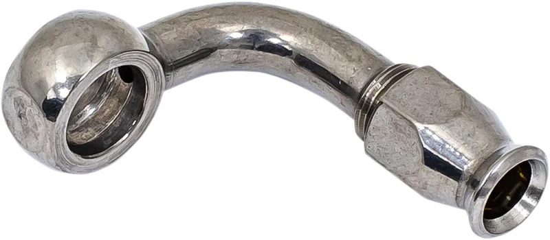 Goodridge 3/8" (10mm) banjo fitting 90 degree bend. SS
