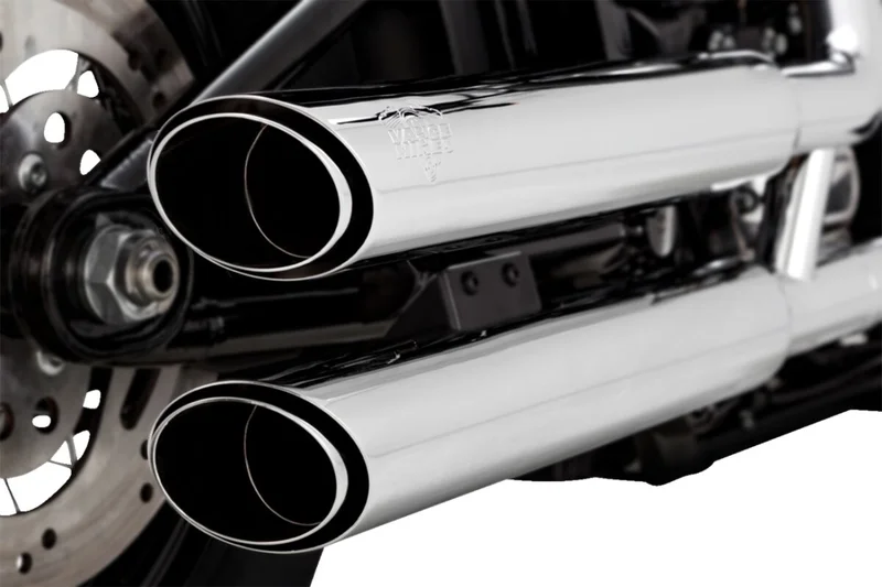 Vance & Hines & Hines, 3" twin slash slip-on PCX mufflers. chrome