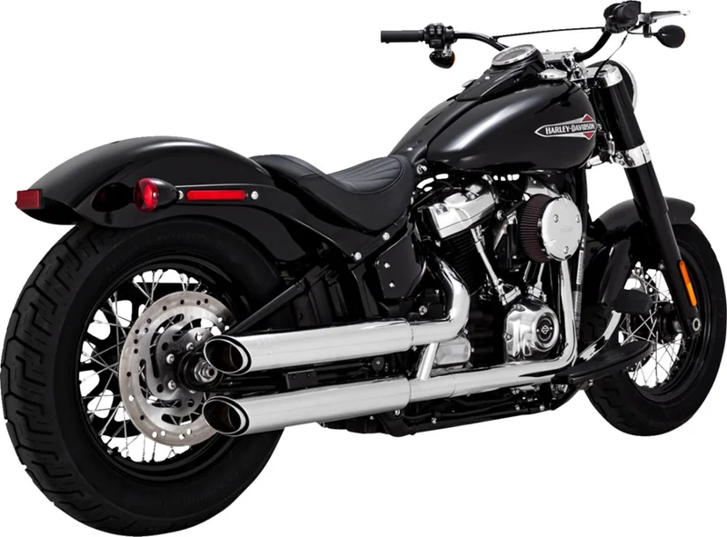 Vance & Hines & Hines, 3" twin slash slip-on PCX mufflers. chrome