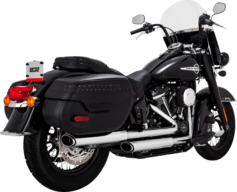 Vance & Hines & Hines, 3" twin slash slip-on PCX mufflers. chrome