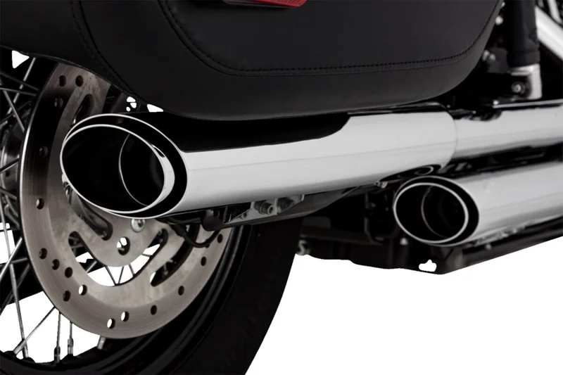Vance & Hines & Hines, 3" twin slash slip-on PCX mufflers. chrome