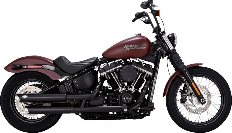 Vance & Hines & Hines, 3" twin slash slip-on PCX mufflers. black