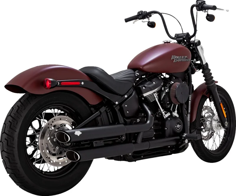 Vance & Hines & Hines, 3" twin slash slip-on PCX mufflers. black