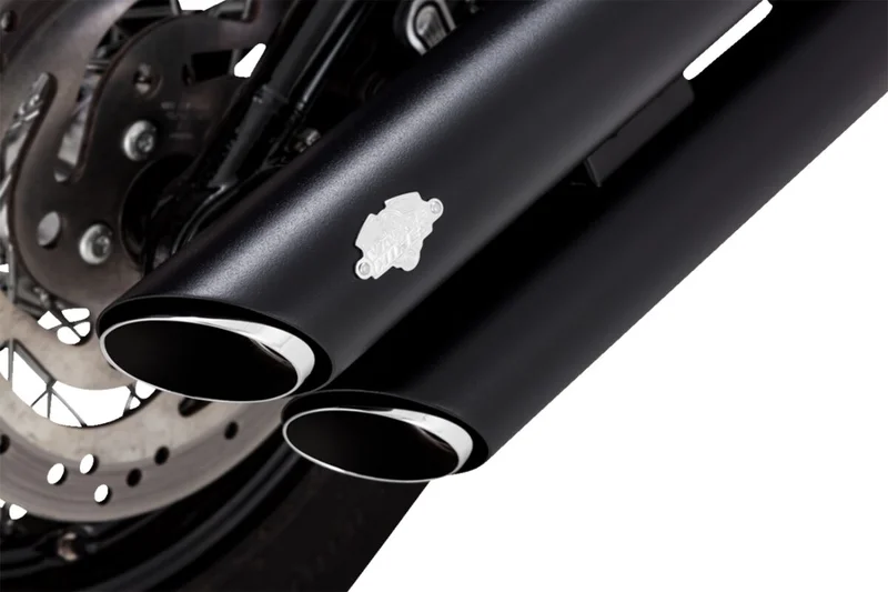 Vance & Hines & Hines, 3" twin slash slip-on PCX mufflers. black