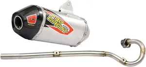 PRO CIRCUIT EXHAUST SYSTEM T-6 STAINLESS WITH ALUMINIUM CANISTER & CARBON END CAP