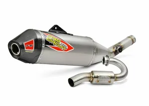 PRO CIRCUIT T-6 EURO EXHAUST SYSTEM STAINLESS STEEL WITH TITANIUM CANISTERS & CARBON END CAP
